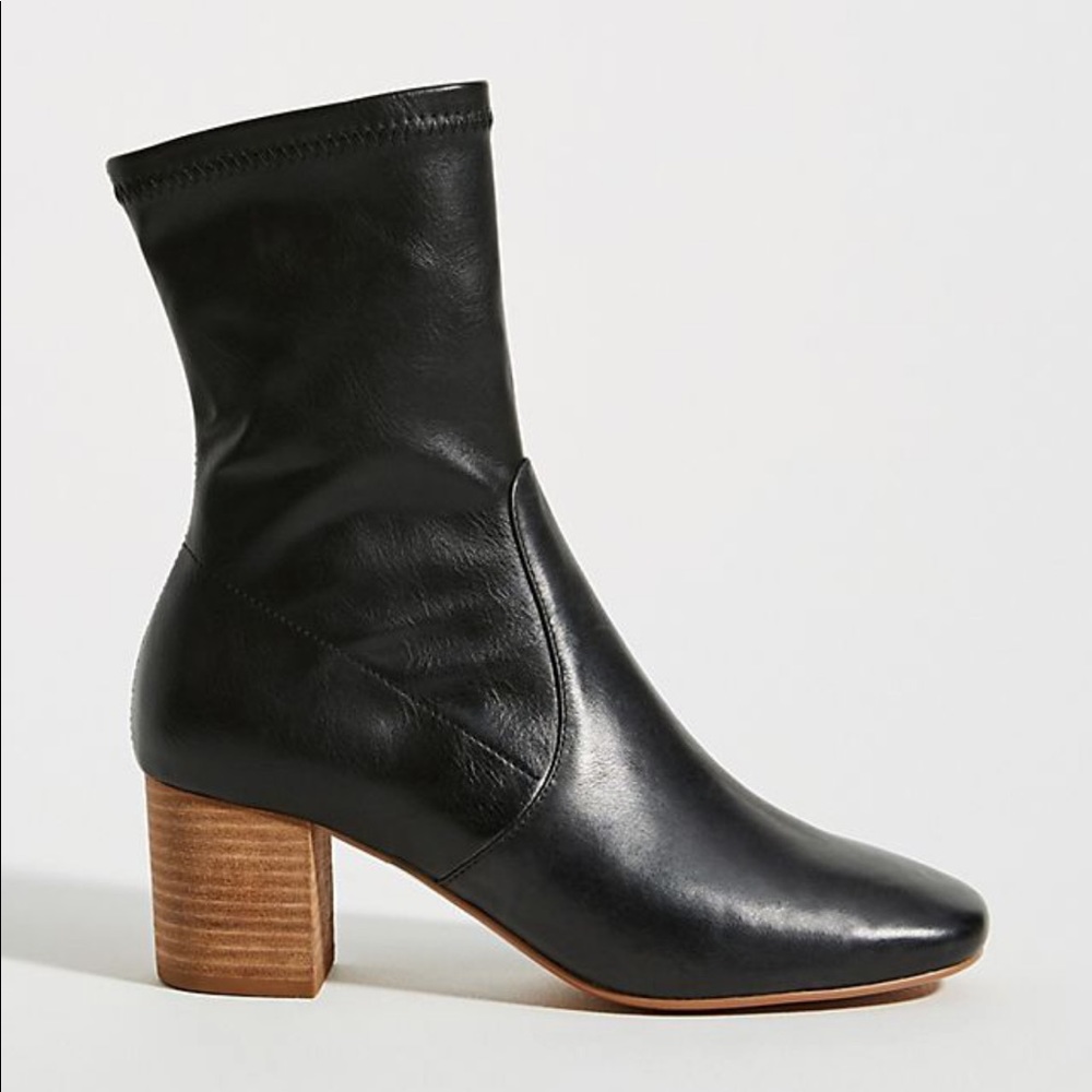 Anthropologie Black Ankle Boots